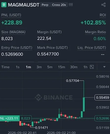 MAGMA Futures Profit Proof (+102%) - CryptoSphere Audited Signal Setup