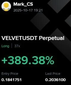 VELVET Futures Profit Proof (+366%) - CryptoSphere Audited Signal Setup